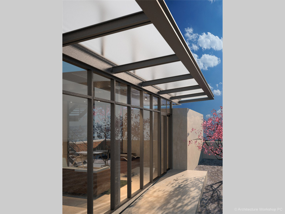 Shine_Entrance ramp and north study_©Architecture Workshop